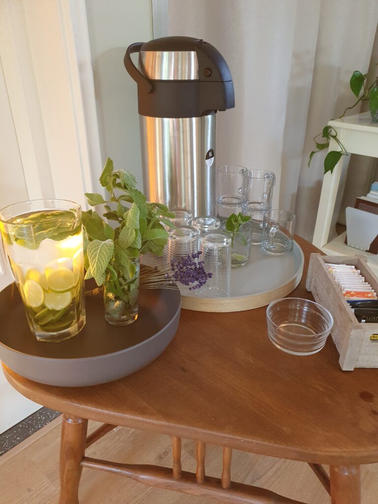 Thee en water na afloop
